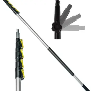 Telescoping Pole 6-24 Ft Extension for Cleaning, Window Washing, Paint Roller - High Reach Kit Indoor Outdoor