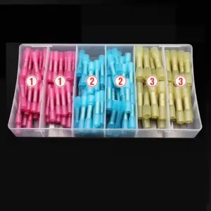 Heat Shrink Piggyback Spade Connectors 22-16/16-14/12-10 AWG Electrical Quick Disconnect Splice Crimp Wire Connectors kit
