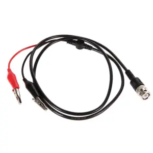 2 Pcs 98cm BNC Q9 To Dual Alligator Clip Oscilloscope Test Probe Leads Cables Test Cable Probe Leads for Electrical Working