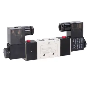 High Quality Solenoid Valve 220V Pneumatic 4V220-08 Air 5 way 2 Position 1/4 quot Coil Alloy Internal DC 12V DC 24V AC110V