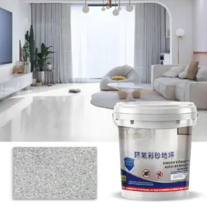 Epoxy Sand Floor Paint Quick Drying High-Gloss Self-Leveling Concrete Coating for Indoor Garage Shower Room Home Building