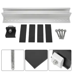 Home Garden Solar Panel Middle Clamp End Automotive For Farming Aluminium Aquaculture Mounting Rail PV Bracket