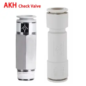 AKH Check Valve Pneumatic One-way Valve AKH04/06/08/10/12A-M5/01/02/03/04 Air Compressor Air Pipe Quick Connector SMC Type