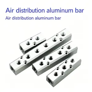 30x30mm Air Manifold Distributor PT1/2 To PT1/4 Drain Diverter Oil Exhaust Distributor Air Source Distribution Row 2-10 Way