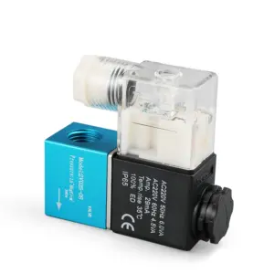 Air Solenoid Valves 2V025-08 2 Position 2 Port 1/4" Normally Closed Pneumatic Solenoid Valve 12V 24V 110V 220V Volt