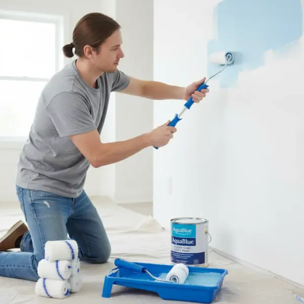 High-Density Fabric Paint Rollers Set 2Inch Smooth Finish Paint Roller Tray Lint-Free Mini Paint Roller Painting Walls