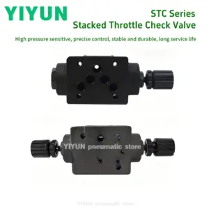 STC Series Stacked Sandwich Throttle Check Valve STC-02W 02A 02B 03W 03A 03B 04W 04A 06W 06A -X-Y Hydraulic Flow Control Valve