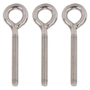 10PCS Lifting Eye Bolts M6x73 304 Stainless Steel Screw Hooks Ring Eye Nut Fastener Hanging Hardware Tools Silver