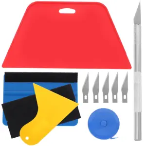 1Set Wallpaper Installation Tool Kit Professional Peel and Stick Smoothing Squeegee Set for Vinyl Wrap Glass Film Car Tinting
