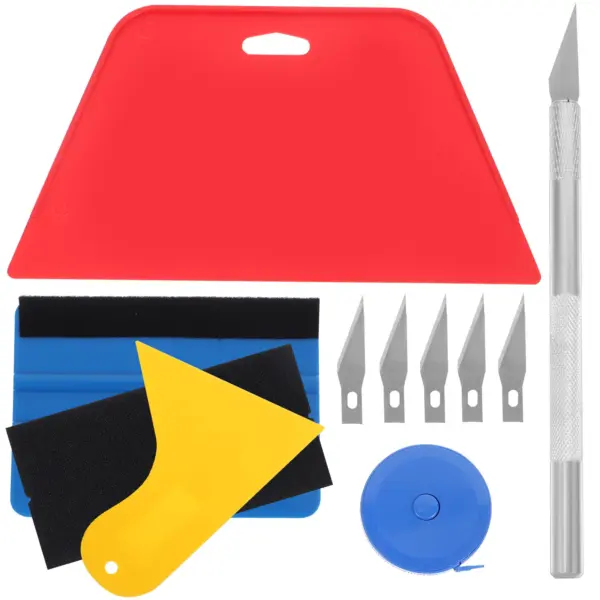 1Set Wallpaper Installation Tool Kit Professional Peel and Stick Smoothing Squeegee Set for Vinyl Wrap Glass Film Car Tinting