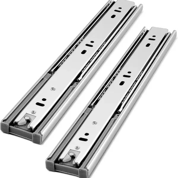16 inch Drawer Slides 1 Pair Soft Close Full Extension Heavy Duty Hydraulic Self Close Rails Side Mount Ball Bearing Tracks 78LB