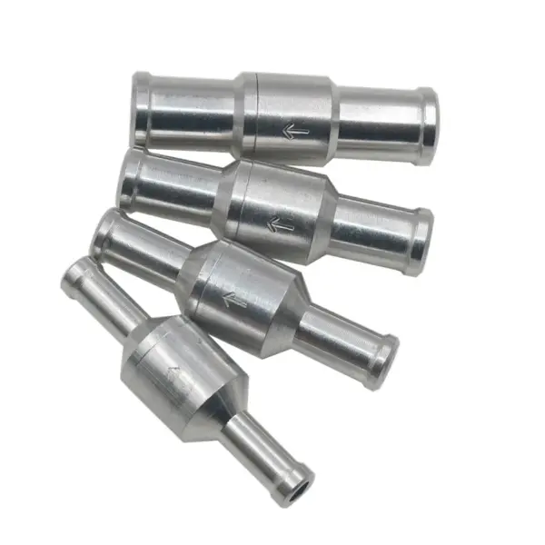 6-12mm Inline Aluminium One-Way Check Valve Non-Return for Fuel Petrol Diesel Water Gas Air And Vacuum Systems