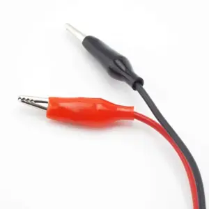 1M Dual Alligator Clip to 4mm Banana Connector Oscilloscope for Test Probe Electrical Cable Red Black Color A1