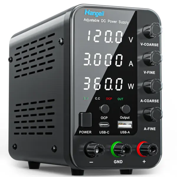 DC Power Supply 30V 10A 5A Variable Bench Power Supply Adjustable Lab Power Supply 60V 5A 120V 3A Voltage Regulator