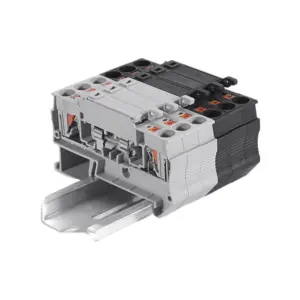 10Pcs PTC4-HESI/PT4/PTC4RD DIN Rail Terminal Block Fuse Terminal With Push-In Fuse Quick Spring Clamp For Industrial Cabinets