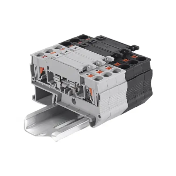 10Pcs PTC4-HESI/PT4/PTC4RD DIN Rail Terminal Block Fuse Terminal With Push-In Fuse Quick Spring Clamp For Industrial Cabinets