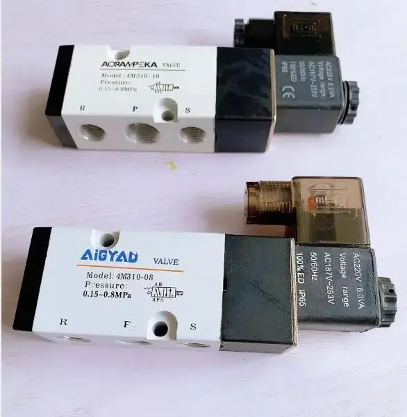 Solenoid Valves 4M310-08 4M310-10 Position 5 Port 1/4" Plate veneer pneumatic disc valve reversing valve