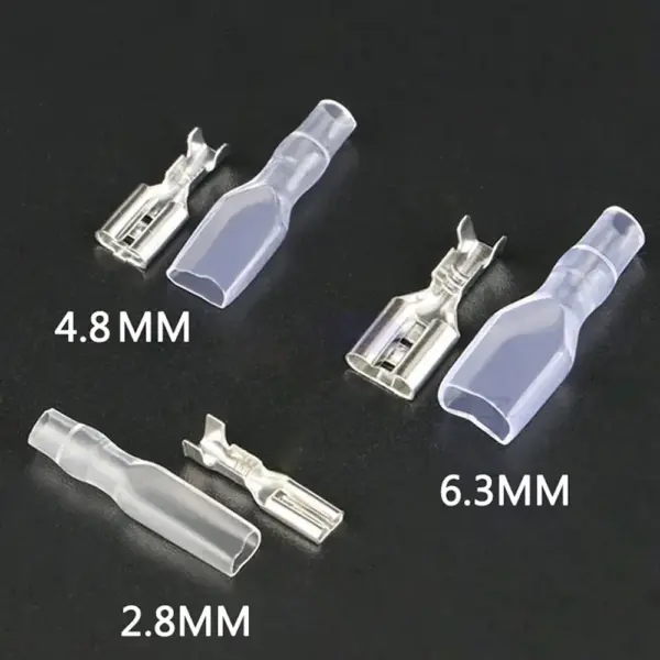 200PCS Quick Splice Male and Female Wire Spade Connectors Wire Crimp Terminals 2.8mm 4.8mm 6.3mm Quick Splice
