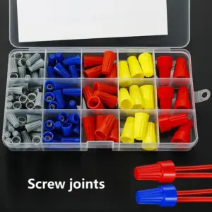 Wire Nuts Connectors Assortment Kit, Colorful Wire Caps Electrical Connectors Springs for Quick Connection Terminals