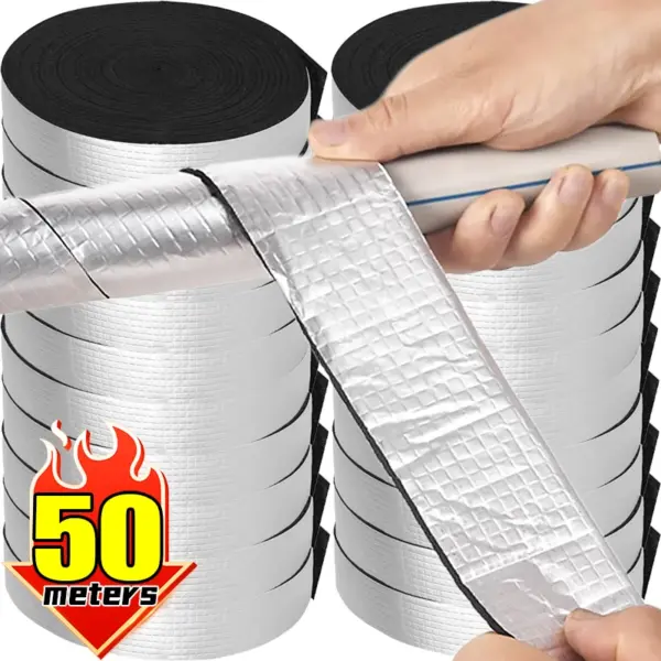 Winter Pipeline Insulation Tape Outdoor Foam Foil Fire Protection Waterproof Keep Warm Freeze Self Adhesive Pipe Tapes Sleeves