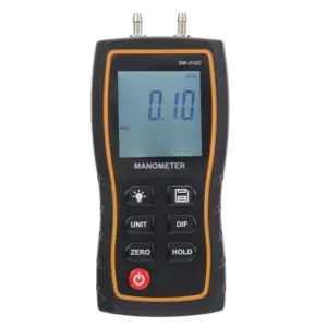 Air Pressure Tester Gauge SW‑512C Digital Manometer HVAC Air Pressure Meter Gauge Differential Air Pressure Tester Tool-ABLL