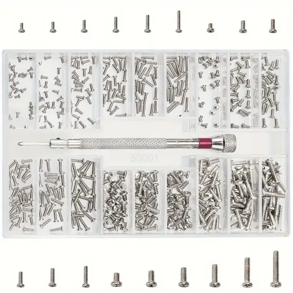 500Pcs Mini Screws Set Micro Laptop Computer Screw Sunglass Watch Tablet Glasses Repair Screws Hardware Tools