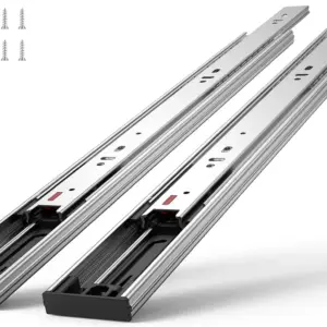 6 Pairs 18 Inch Soft Close Drawer Slides, Heavy Duty Side Mount Full Extension Ball Bearing Rails, 100lbs Load Capacity, 6