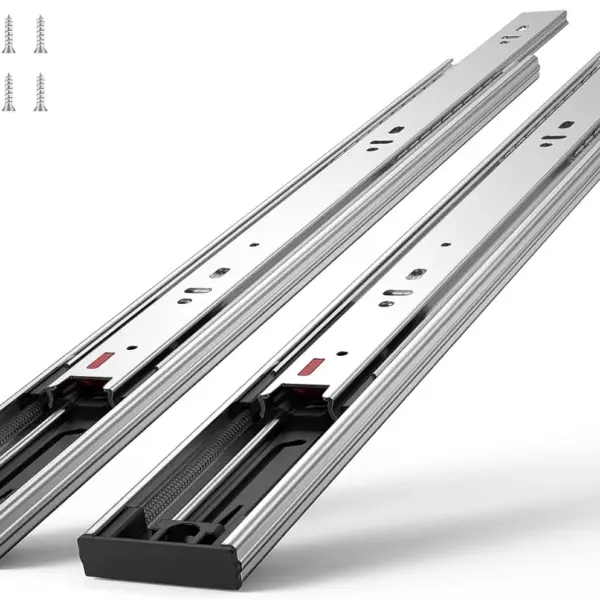 6 Pairs 18 Inch Soft Close Drawer Slides, Heavy Duty Side Mount Full Extension Ball Bearing Rails, 100lbs Load Capacity, 6