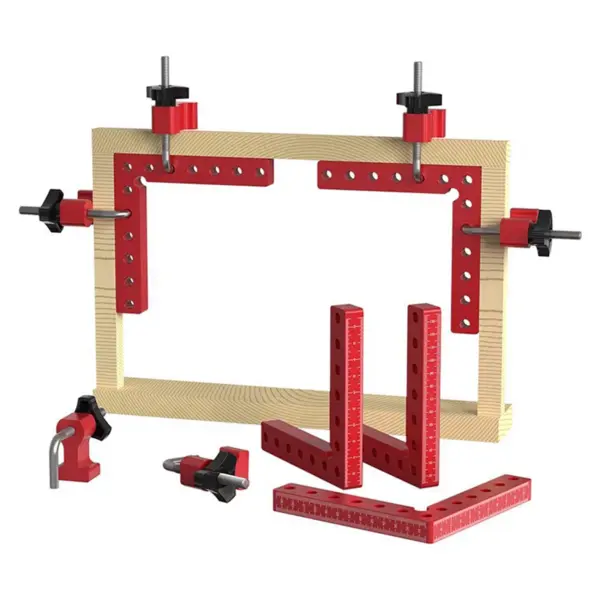 ABXD 2 Set 90 Degree Positioning Squares Right Angle Clamps, Aluminum Alloy L-Type Corner Clamp