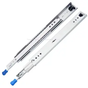 10" - 50" Drawer Runners with Lock Ball Bearing Three Fold Full Extension Heavy Duty Drawer Slide 53mm Wide Rail Hardware