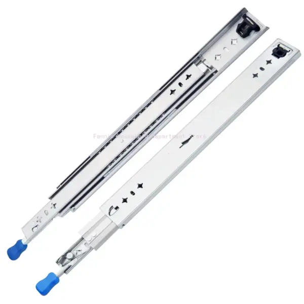 10" - 50" Drawer Runners with Lock Ball Bearing Three Fold Full Extension Heavy Duty Drawer Slide 53mm Wide Rail Hardware