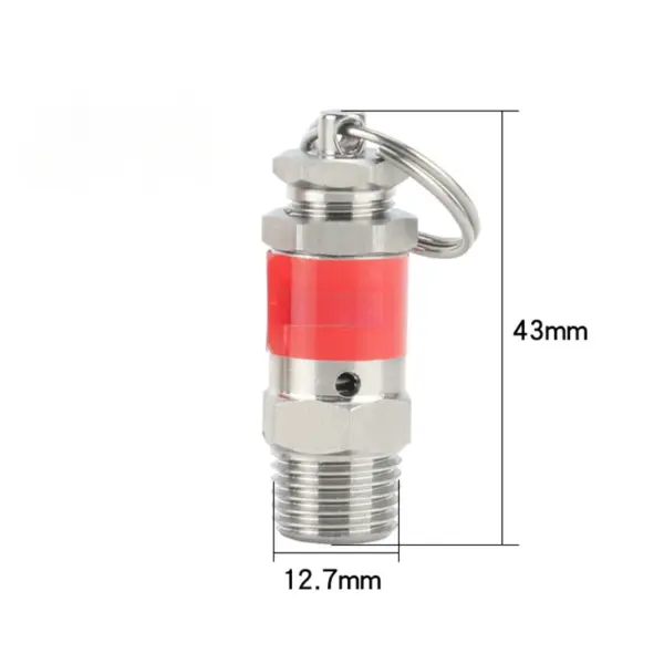Mini 1/8" 1/4" BSPT Male 0.5-10 Bar 304 Stainless Steel 04 Stainless Sanitary Spring Pressure Relief Safety Valve Air Compressor