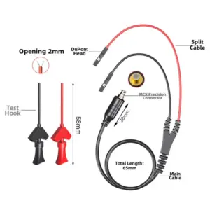 Oscilloscope Clip Oscilloscope Probe For Bench Testing For Multimeters MCX Test Probe Hook Features Oscilloscope Probe