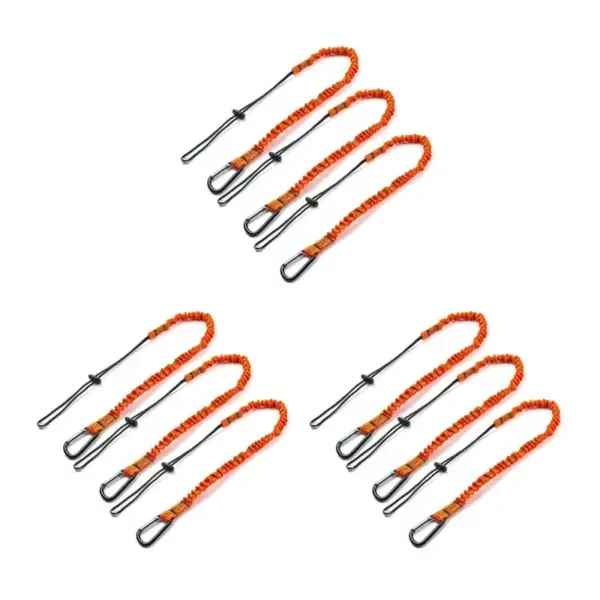 A02M-Tool Lanyard,9 Pcs Safety Lanyard With Carabiner,Shock Absorbing Safety Lanyard Adjustable Safety Lanyard For Work Tools