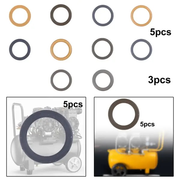 Air Compressor Piston Ring Replacement Portable Sturdy Air Compression Piston Ring Oilfree Silent Compressor Rubber Piston Ring