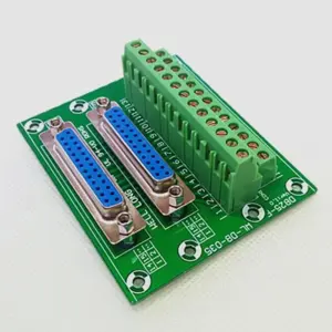 DIN rail  mountable D-SUB DB25 Male / Female Header Breakout Board, Terminal Block, Connector.