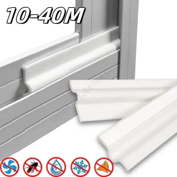10-40M Window Weather Seal Strip Acoustic Foam Wall Insulation for Sliding Door Windows Windproof Soundproof Seal Sound Strip
