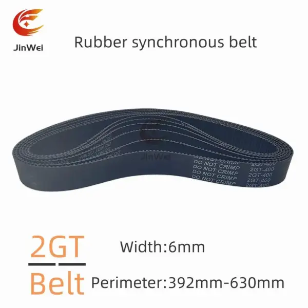 2GT GT2 Width:6mm  High-Quality Rubber Closed-Loop Timing Belt, Belt Circumference 392mm-630mm, Used For 3D Printers
