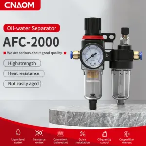 AFC2000 G1/4 Air Compressor Oil And Water Separator Air Filter is used to Reduce The Pressure Valve Regulator AFR2000 + AL2000