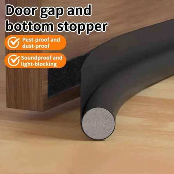 1PC Door Draft Stoppers For Bottom Of Door Adjustable Self-Adhesive Sound-Proof Door Bottom Seal Strip Gap Blocker Foam Weather