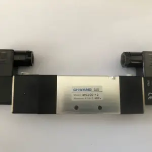 4V330C-10 5Way 3Position Dual Solenoid Pneumatic Air Valve 3/8" BSPT DC12V DC24V AC110V AC220V
