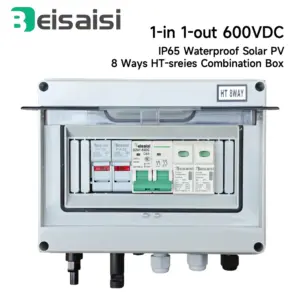 1 input 1 out Solar photovoltaic PV Combiner Box With Lightning Protection DC Fuse MCB SPD IP65 Waterproof Distribution boxes