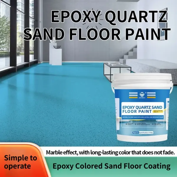 1kg High-Gloss Marble Effect Epoxy Floor Coating Waterproof Floor Paint Marble Garage Paint Water-Based Epoxy Coating Floor