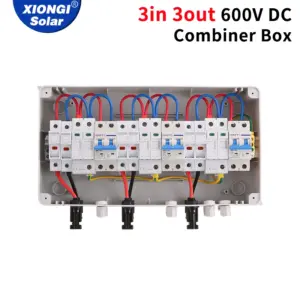 Solar photovoltaic DC Combiner Box With Lightning Protection 3 input 3 out PV 600V Fuse MCB SPD Outdoor Waterproof Boxes IP65