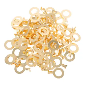 100Pcs Heavy Duty Grounding Terminal Copper Open O Type Wire Connectors Kit for Battery Cables Electrical Car Marine
