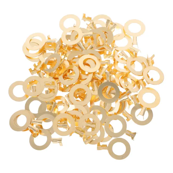 100Pcs Heavy Duty Grounding Terminal Copper Open O Type Wire Connectors Kit for Battery Cables Electrical Car Marine