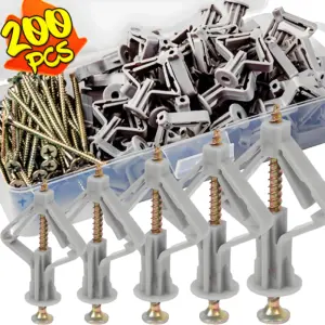 Plasterboard Self-Drilling Screws Hollow Wall Airplane Expansion Plug Anchor Plug Pipe Gypsum Board Anchors Drywall Fixings Bolt