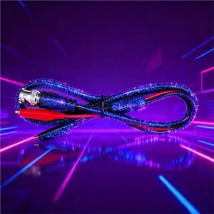 1meter BNC Male Plug connector cable to Dual Alligator Clip Oscilloscope DIY Test Probe Leads wires cable Crocodile Clips E2