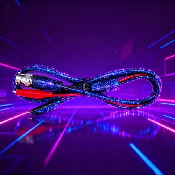 1meter BNC Male Plug connector cable to Dual Alligator Clip Oscilloscope DIY Test Probe Leads wires cable Crocodile Clips E2