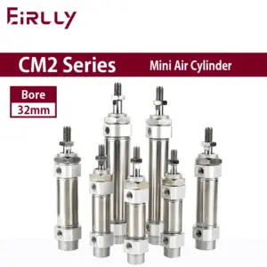CDM2B Bore 32mm stroke  25-300mm Built-in magent Mini Air Cylinder stander type double Acting Single rod